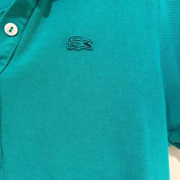 Lacoste Green Polo Shirt Vintage Washed Size 40 - Picture 3 of 4